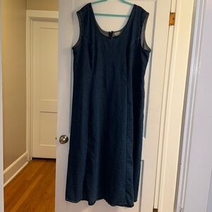 Jessica London sleeveless blue denim dress
